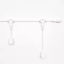 Белт-Лайт UNIBELT 10 м., провод белый Каучук, шаг 50 см., 20 подвесных патронов, IP65, LTC (UBL10m/20L-8)