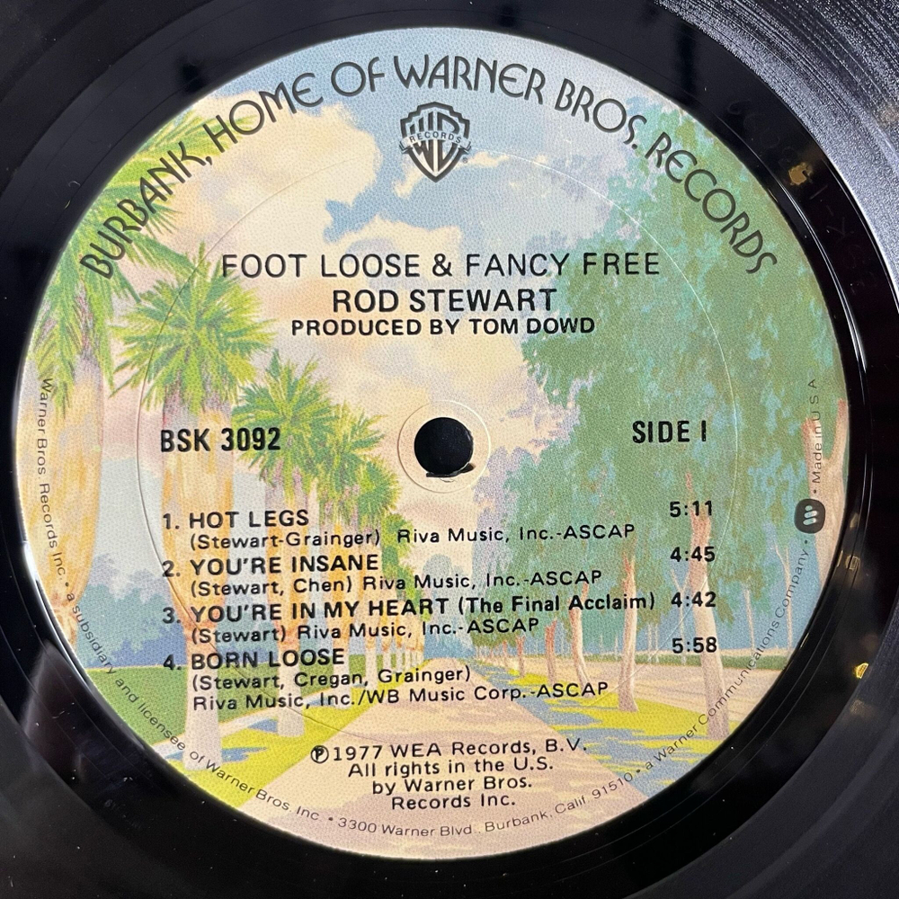 Винтажная виниловая пластинка LP Rod Stewart Foot Loose and Fancy Free (USA 1977)