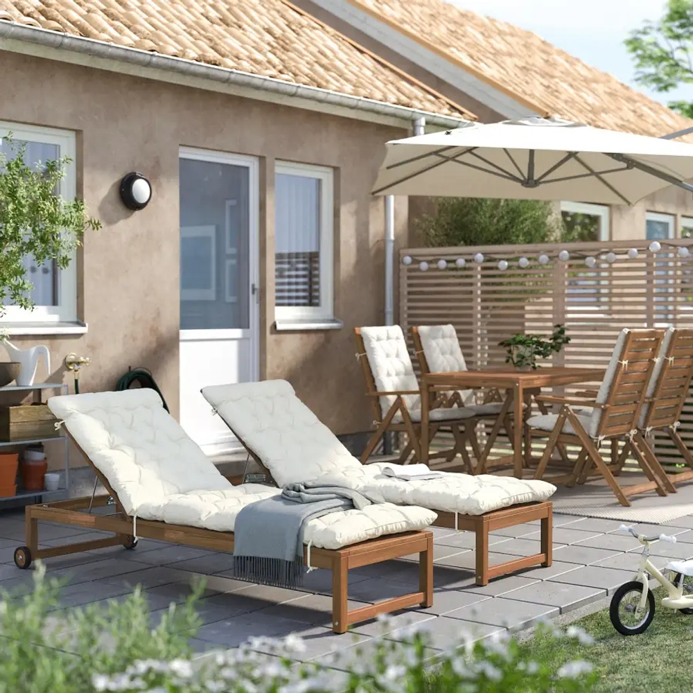 Шезлонг - IKEA NÄMMARÖ/NAMMARO, 30х57 см, коричневый, НЭММАРО ИКЕА