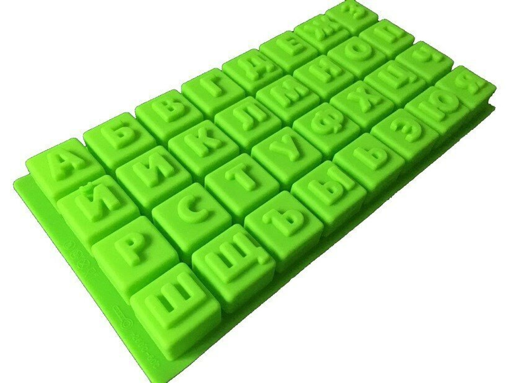 Форма для выпечки, мастики и шоколада 32 ячейки, 35х18х3 см "Алфавит"