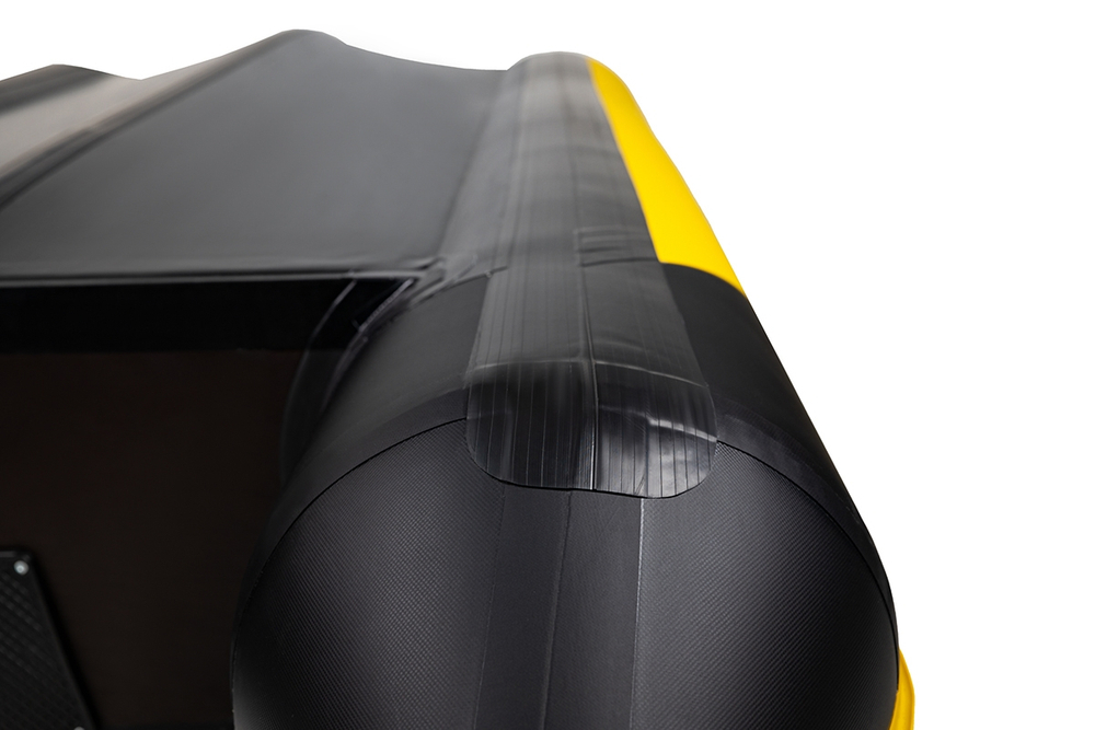 Броня-280 СК слань+киль желтый-черный (лодка ПВХ под мотор с усилением)