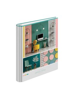Тетрадь на кольцах А5, 120л., Офис, глянцевая ламинация (ТК120_45958)