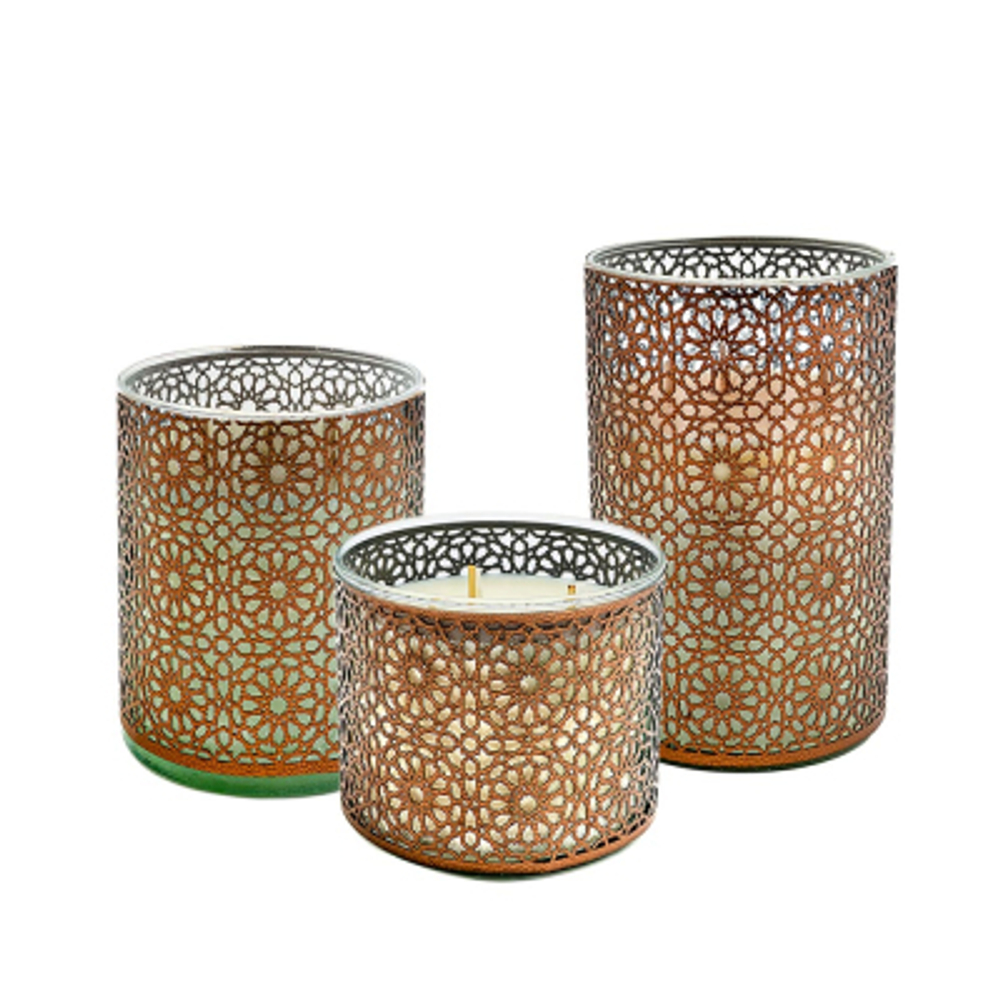 Аромасвеча Nour Bougie Arabesque Figue menthe бронза 2160 г