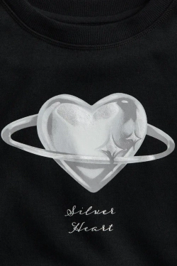 H&M Толстовка с контрастными деталями, черный