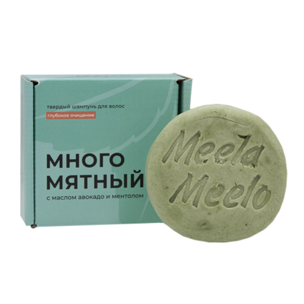 Твердый шампунь "Многомятный" в картонной коробке, ТМ MEELA MEELO