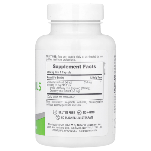 NaturesPlus, PRO Cranberry Plus, 60 капсул (350 мг на капсулу)