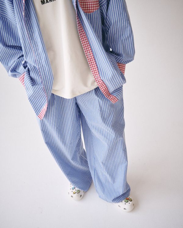 Рубашка Oversized Striped синяя / красная - фото 7