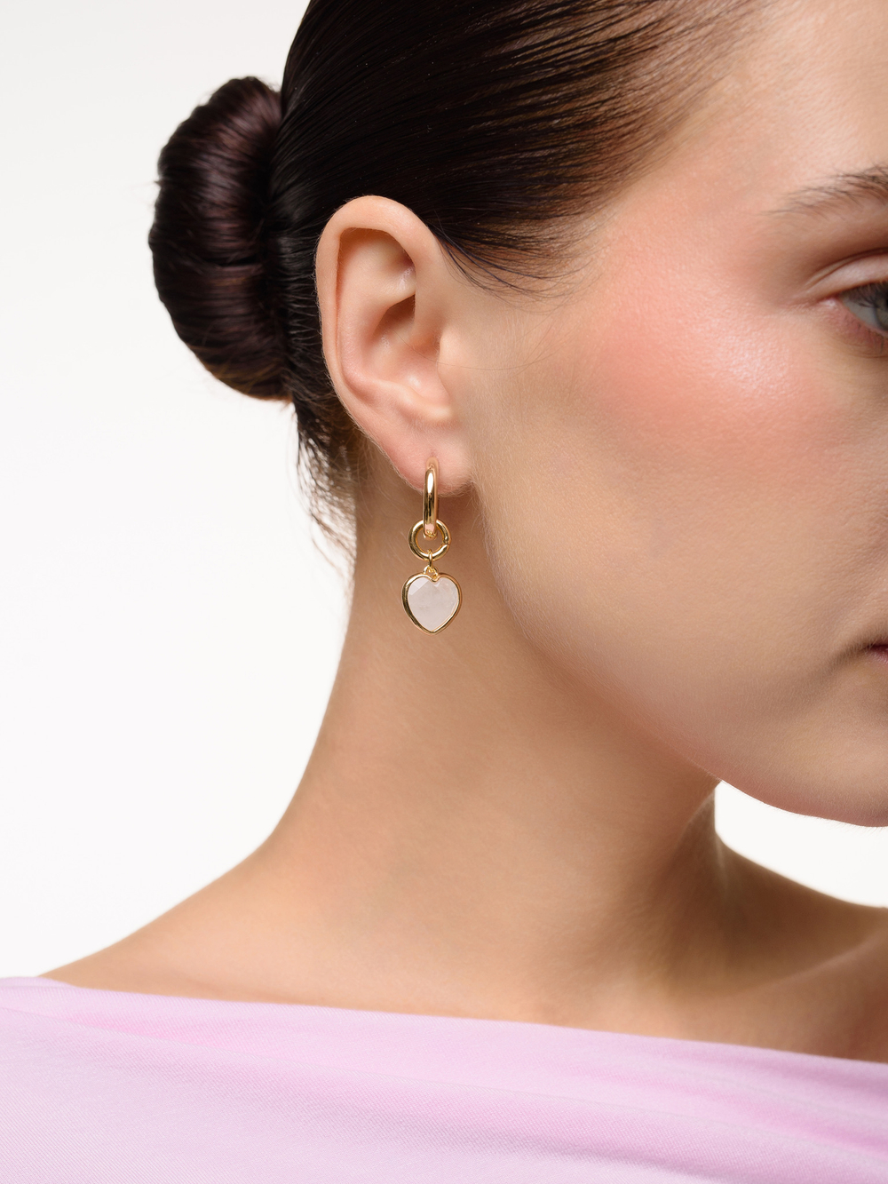 Серьги "Whale Amour" gold горный хрусталь