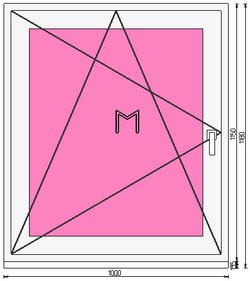 Пластиковое окно 1150 х 1000 ТермА Эко + Москитная сетка