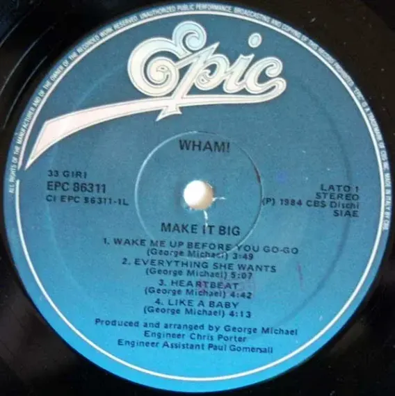 Wham! – Make It Big LP
