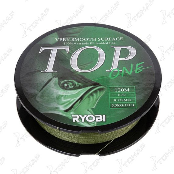 Шнур TOP PE4X-120M 0.6/d-0.128mm Dark green Ryobi