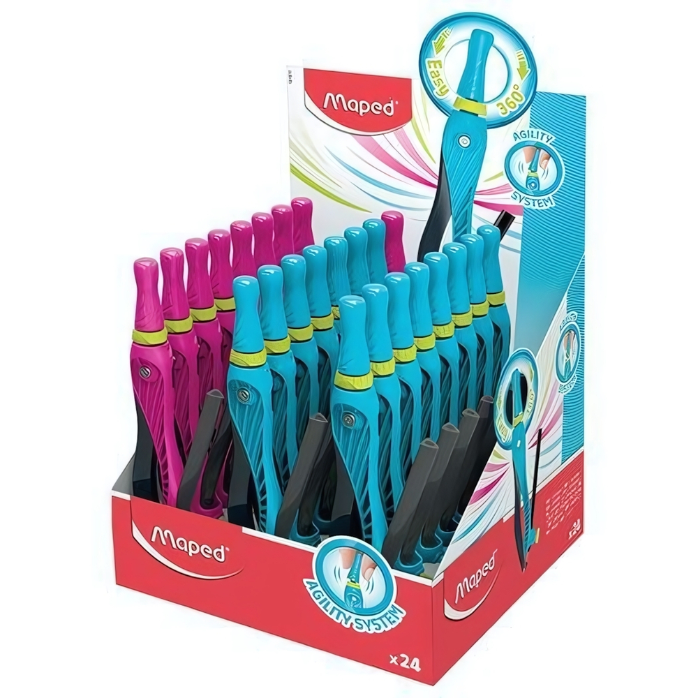 Циркуль пластиковый с грифелем KIDZ EASY 360° универсальный держатель, в дисп. (Maped)