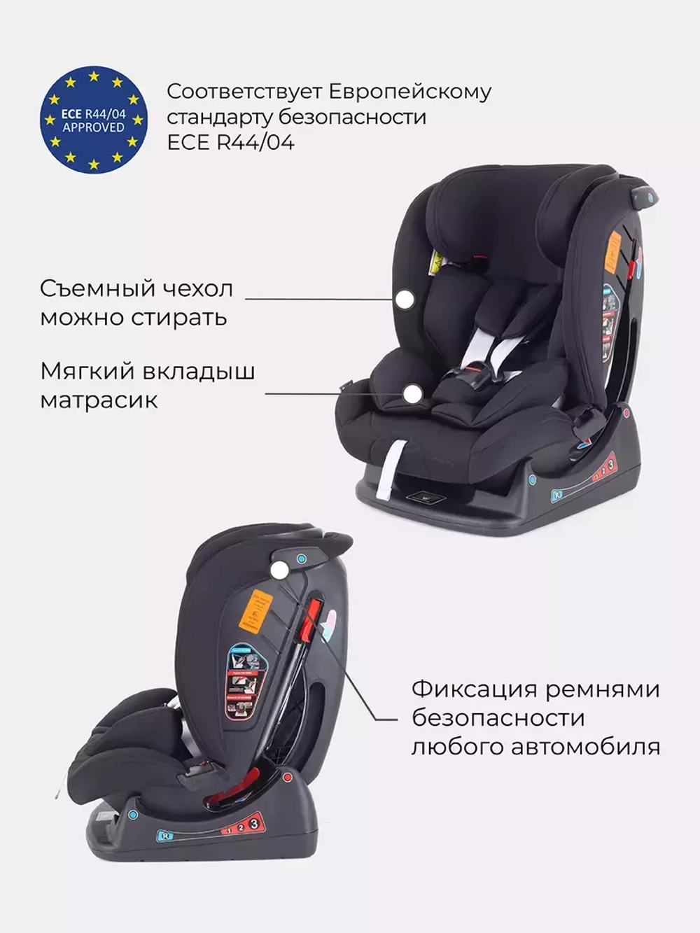 Автокресло RANT AY913 "MATRIX" Active Line (Black) группа 0+-1-2-3  (0-36 кг)