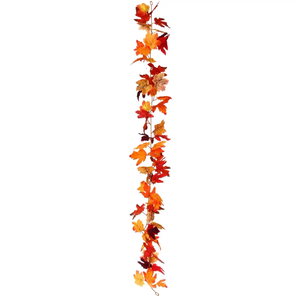 Лиана искусственная «Green garden» 170см клен, цвет оранжево-красный