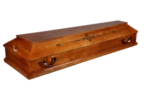 Гроб деревянный "Питерский с узором" Б-2