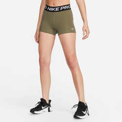 Женские теннисные шорты Nike Pro 3in Shorts Women - Olive, Black