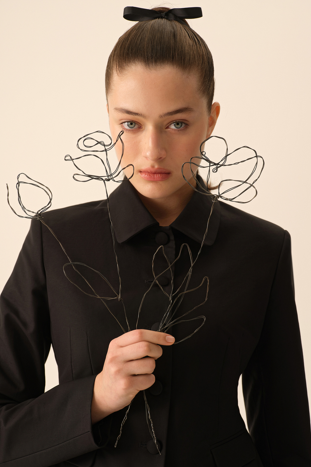 Жакет укороченный ((Baby Doll cotton edition)), черный