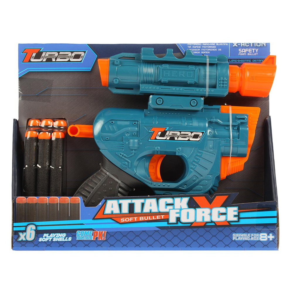 Пистолет с мягк.пулями, коробка BT307