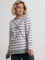 Блуза Журавлиная песня (бело-серая) Б15285-18М LT Collection