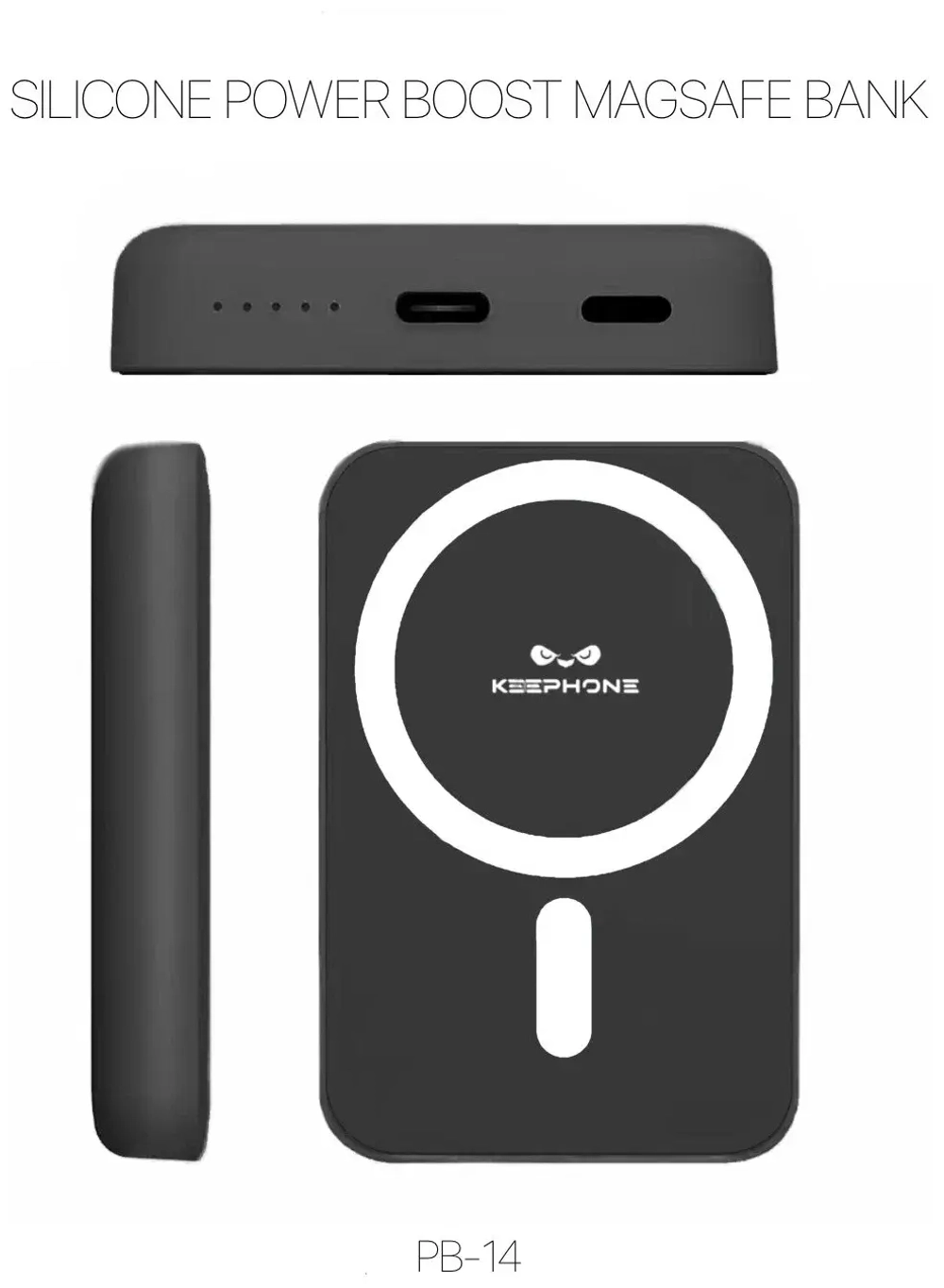 Внешний аккумулятор Keephone PB-16A Ultra Slim 15W 5000mAh (черный)
