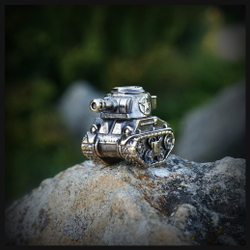 Темлячная бусина "Танк RAGE" для ножей , латунь