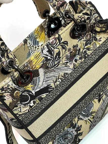 Женская сумка Dior Lady D-lite, модель среднего формата бежевый
