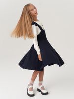 Сарафан школьный для девочки AT972-218 синий