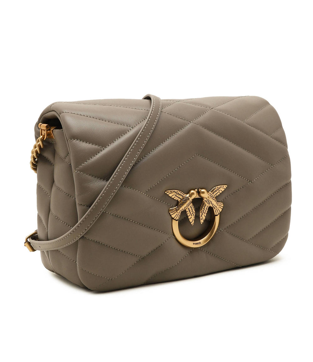 Кожаная сумка-мессенджер LOVE CLICK PUFF CLASSIC SHEEP Pinko - оливковый(101585 A1ET)