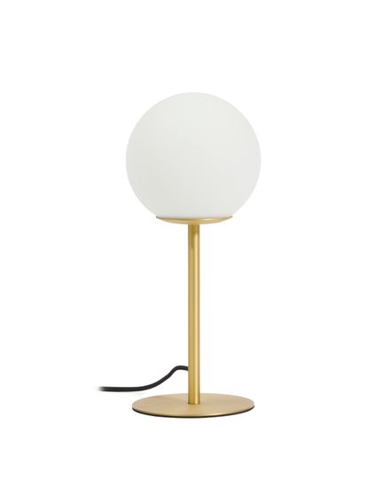 Настольная лампа Brisia в матовой латунной отделке со стеклянным плафоном Ø15 см