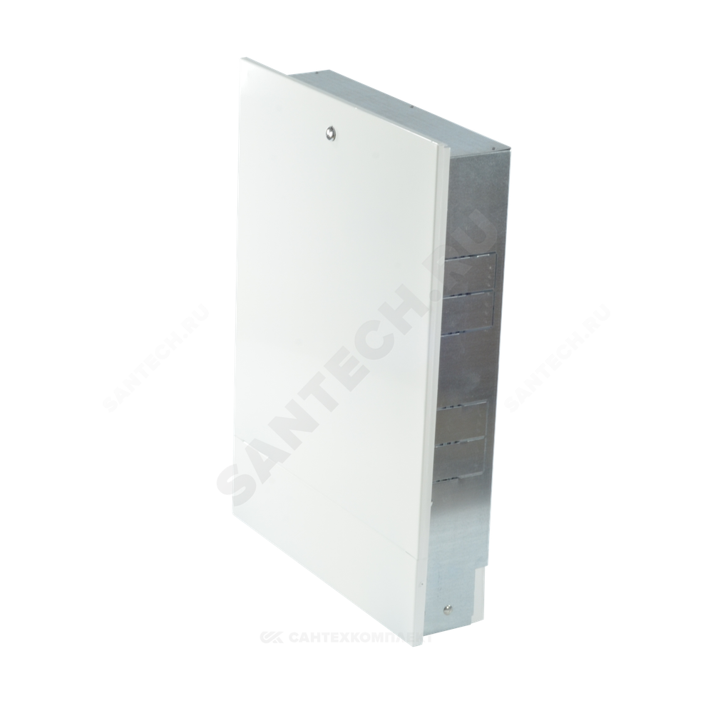 Шкаф коллекторный встраиваемый сталь ШРВ-3 700х120-180х648-711мм RAL 9016 (Белый) Wester 0-32-1120