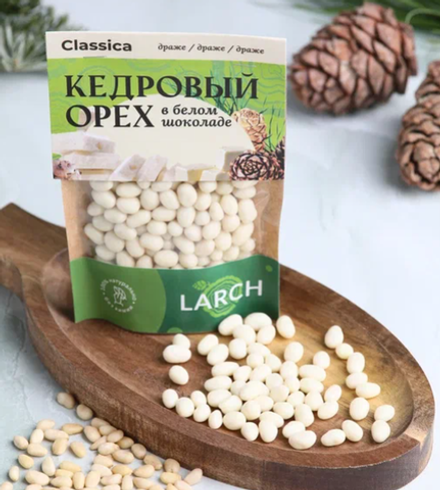 Ядро кедрового ореха БЕЛАЯ КЛАССИКА / 50 г / дой-пак / LARCH