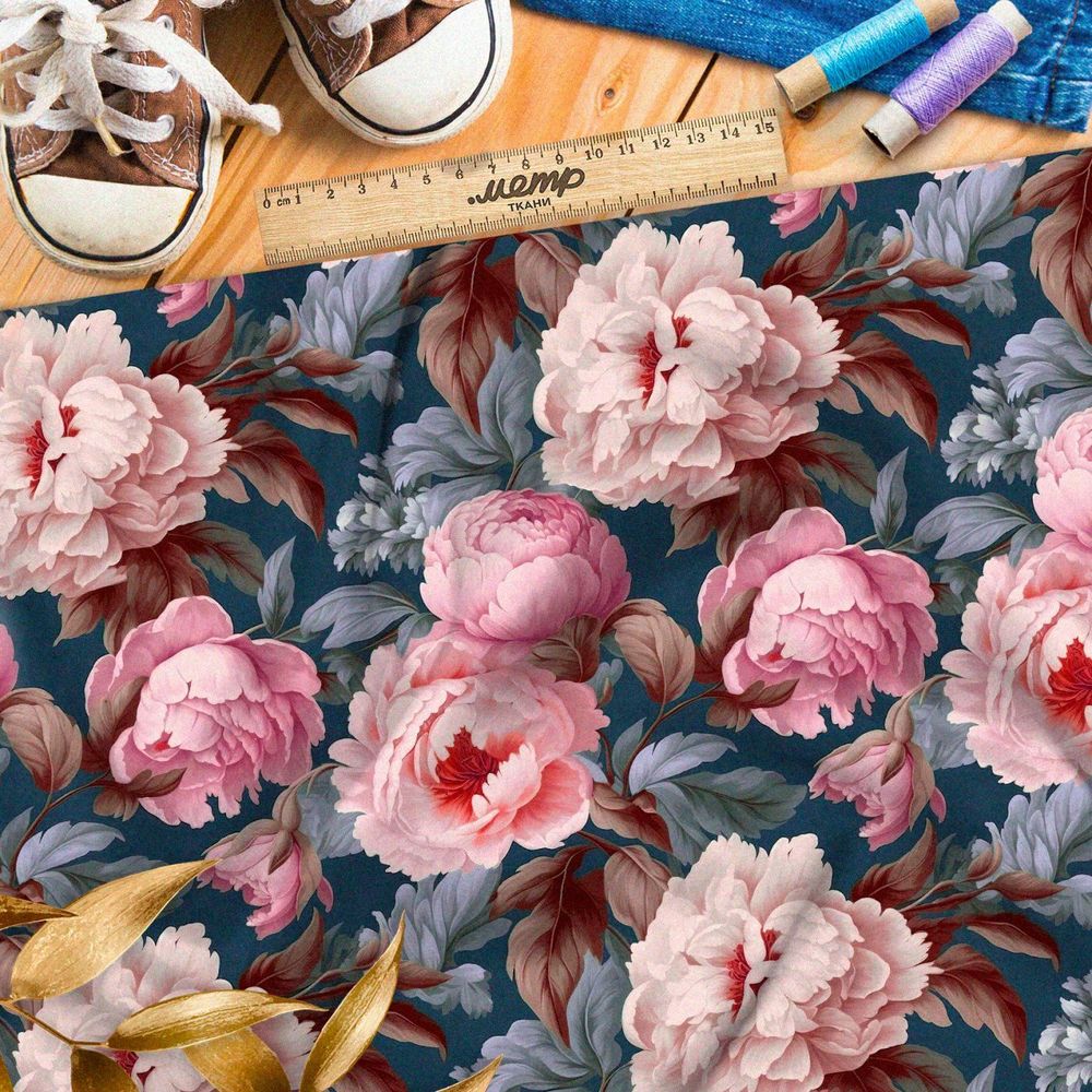Ткань премиум флис сказочный розарий