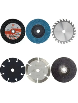 6шт, Круги набор для УШМ 75х10мм/Набор дисков для мини УШМ,диск пильный, шлифовальный