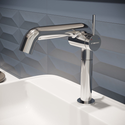 Смеситель для раковины STWORKI Лунд S25010CR + донный клапан SD-001CR хром