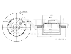 Диск тормозной передний UNIO BRD-20067