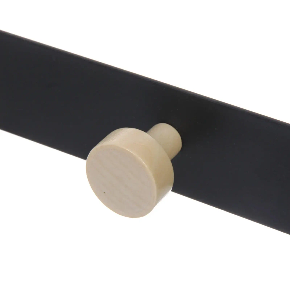 Крючки надверные на планке «ЛОФТ ВОСТ», цвет черный, 40*17см (Лейбл Селфи)