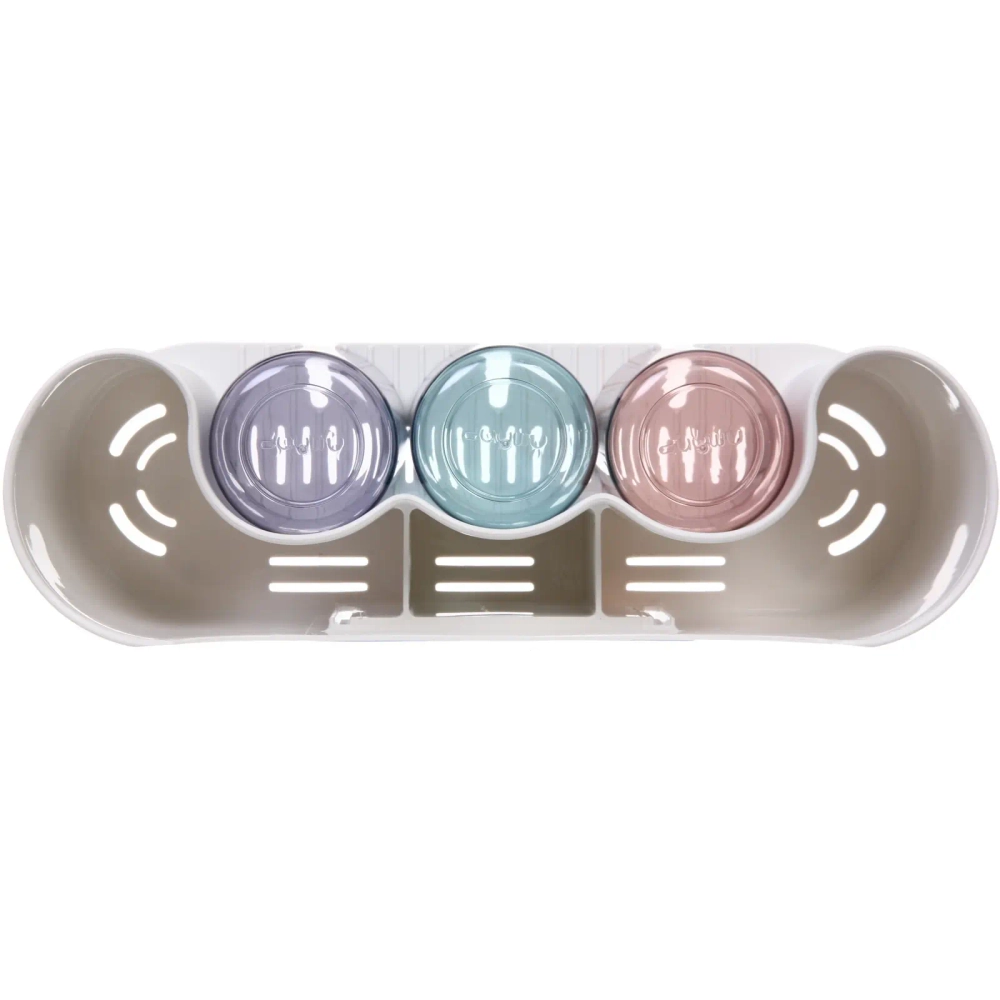 Подставка для умывальных принадлежностей «Универсальная» 3 стакана 6292