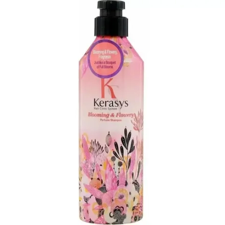 KeraSys Шампунь Парфюмированная линия ФЛЕР блеск и эластичность волос, 600 мл