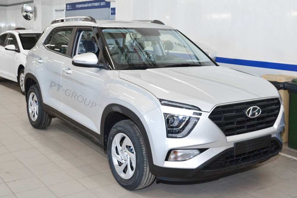 Рейлинги "Комфорт" ХЕНДАЙ КРЕТА-2 (2021-Н.В.) серый / PT Group