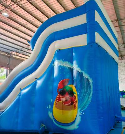 Надувная водная горка с бассейном «Пляжный оазис 2», 13*5*6 м