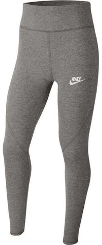 Штаны для девочки теннисные Nike Sportswear Favorites Graphix High-Waist Legging G - серый