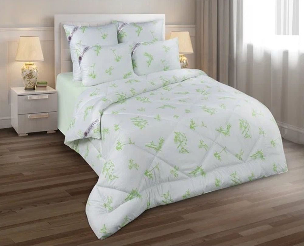 Одеяло всесезонное 2-спальное 172х205 "Бамбук", глосс-сатин