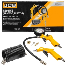 Набор пневматических инструментов: пистолет с манометром, шланг JCB JCB-R8031K6 (RP8037-2, RP8033-1)