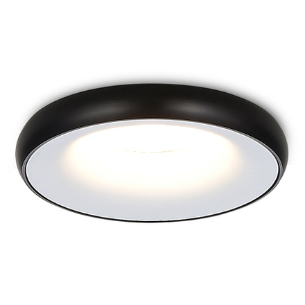 Donel, св-к встроенный, БЕЛЫЙ с ЧЕРНЫМ кольцом, D95xH35мм, под лампу GU10, IP20, серия: DN02