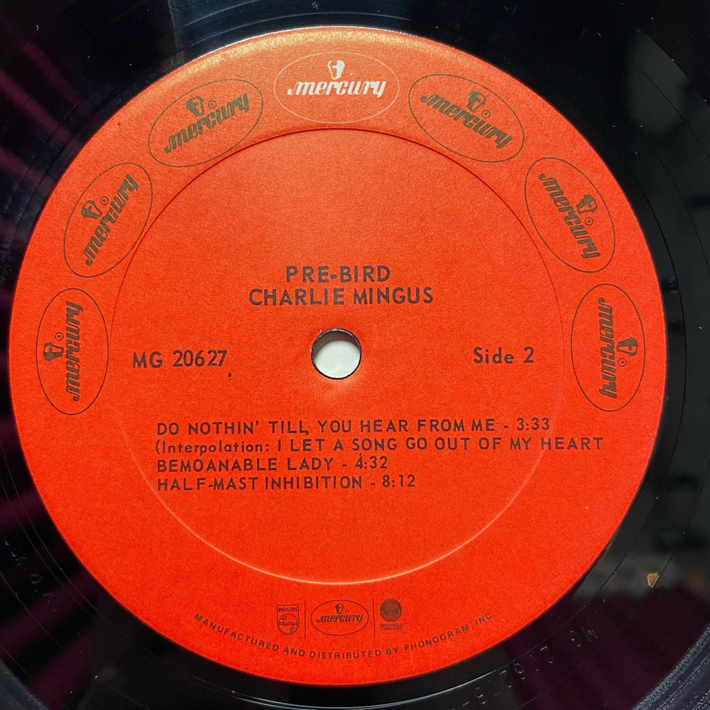 Винтажная виниловая пластинка LP Charlie Mingus Pre Bird (USA 1970)