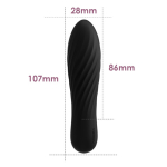 Черная вибропуля 10,6см Svakom Tulip Strong Firm Bullet Vibrator Black S115B