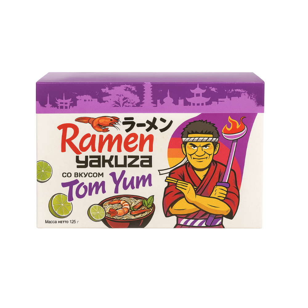 Лапша Ramen Yakuza со вкусом TomYum 125 гр