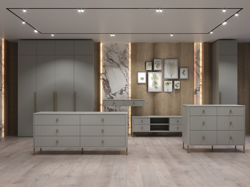 Шкаф для одежды, шкаф, Аляска, серый