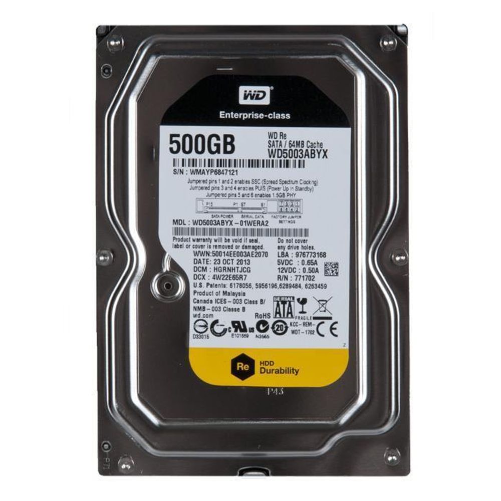 Жесткий диск Western Digital RE4 500GB 7.2k SATA WD5003ABYX