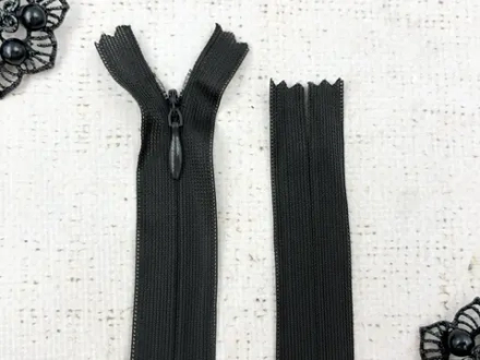 Молния потайная, L 50 см, тёмный горький шоколад